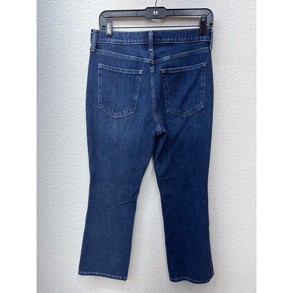 Banana Republic Jeans Women's Size 28 Dark Blue High Rise Boot Crop Pants - Picture 2 of 4